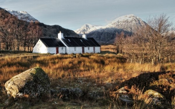 Man Made Cottage Landscape Mountain HD Wallpaper | Background Image