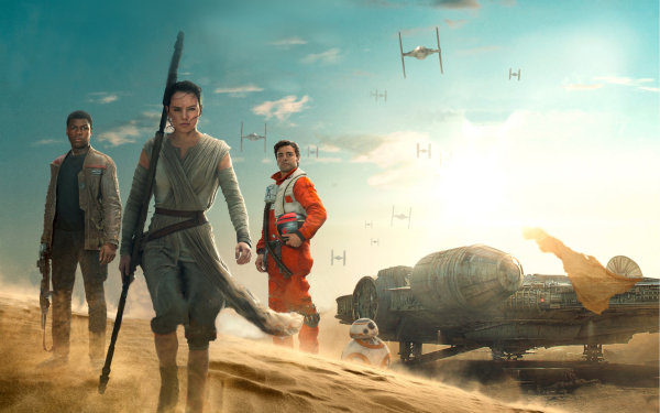 Movie Star Wars Episode VII: The Force Awakens Star Wars Daisy Ridley John Boyega Rey Finn BB-8 Poe Dameron Oscar Isaac HD Wallpaper | Background Image