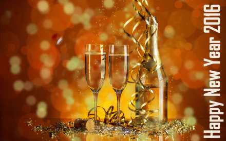 champagne New Year holiday new year 2016 HD Desktop Wallpaper | Background Image