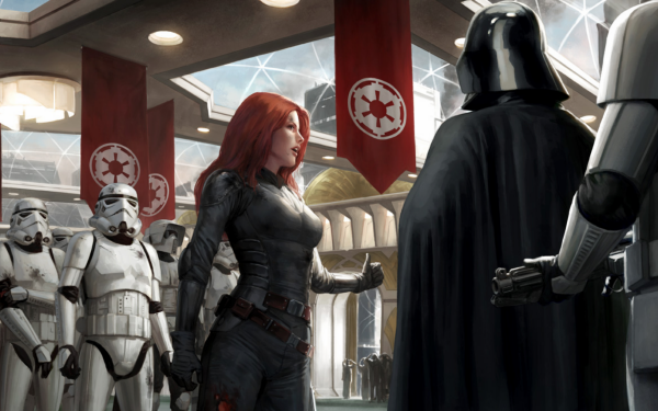 Sci Fi Star Wars Stormtrooper Darth Vader Mara Jade HD Wallpaper | Background Image