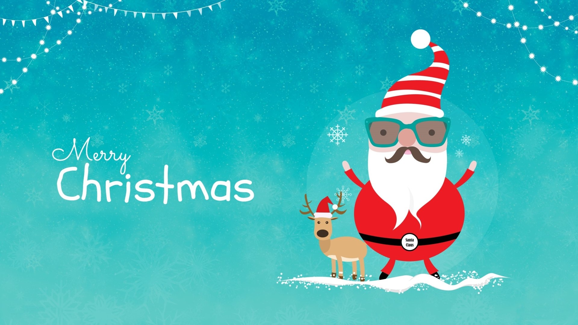 Download Reindeer Santa Merry Christmas Holiday Christmas HD Wallpaper