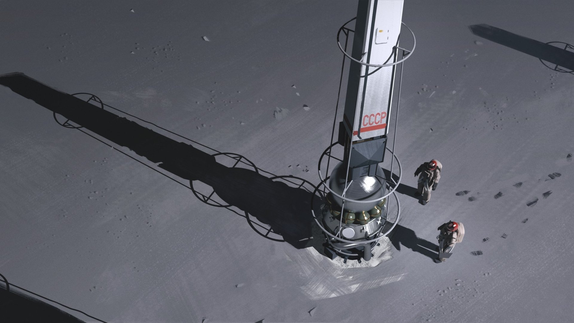 Download Sci Fi Moon HD Wallpaper by Nick Gindraux