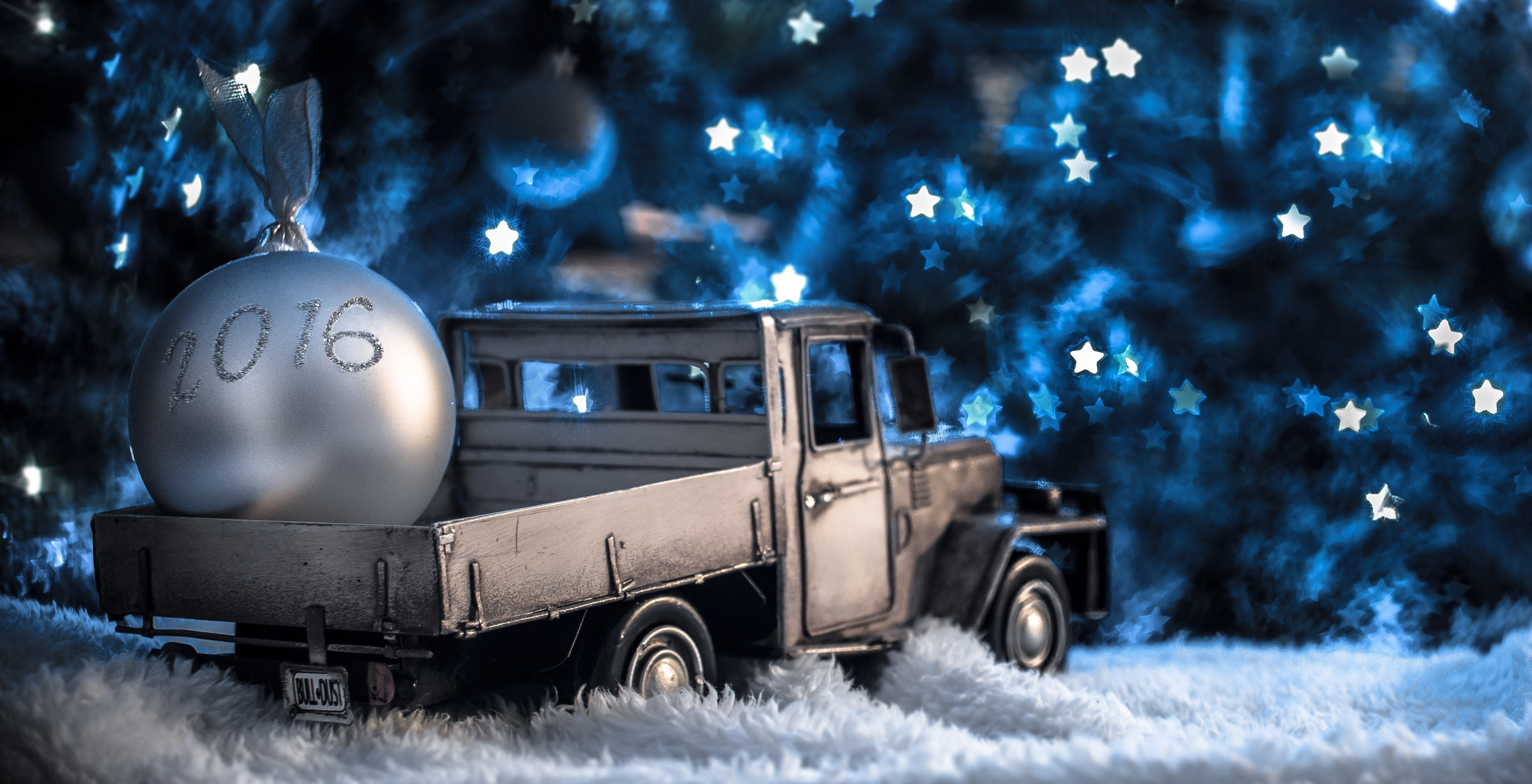 Download Star Blue Ball Decoration Car New Year 2016 Christmas