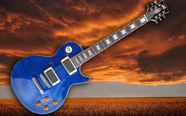 Music Guitar Instrument Blue HD Wallpaper | Background Image