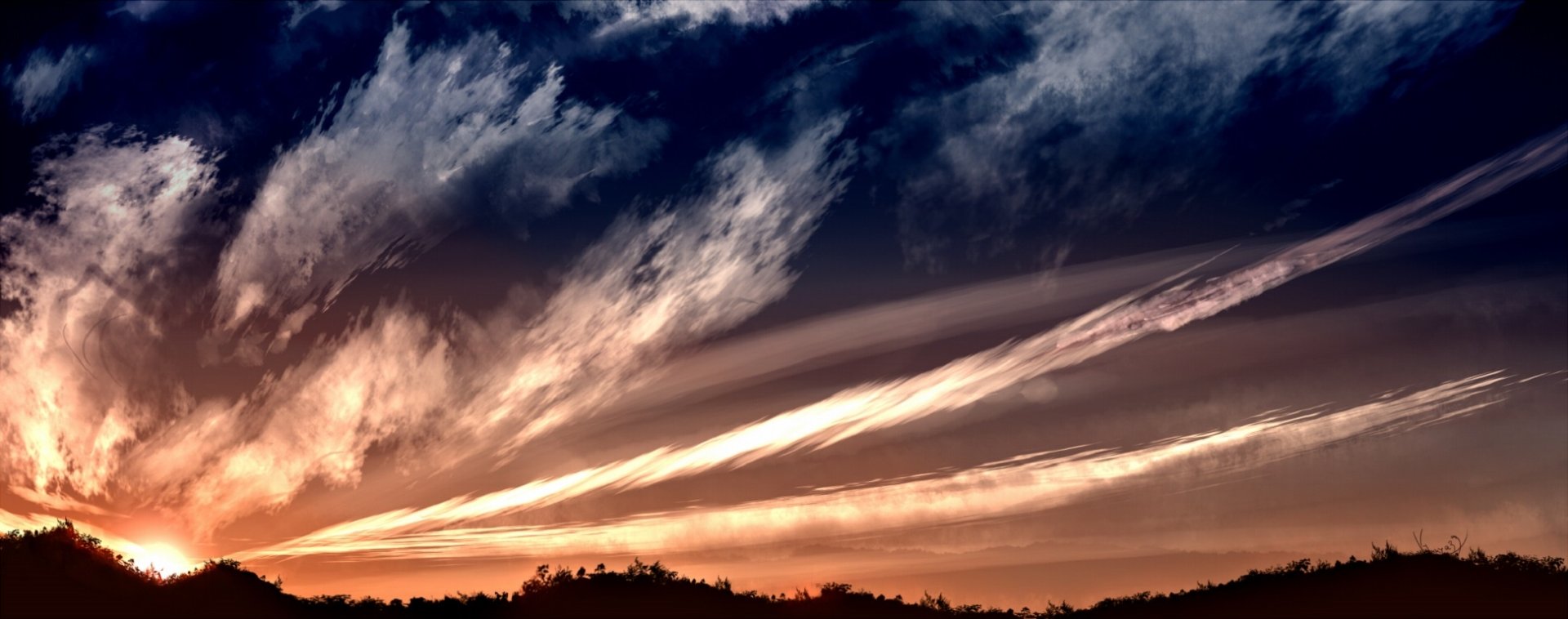 Download Light Sky Cloud Nature Sunset Wallpaper | 1945x768 | Wallpaper ...
