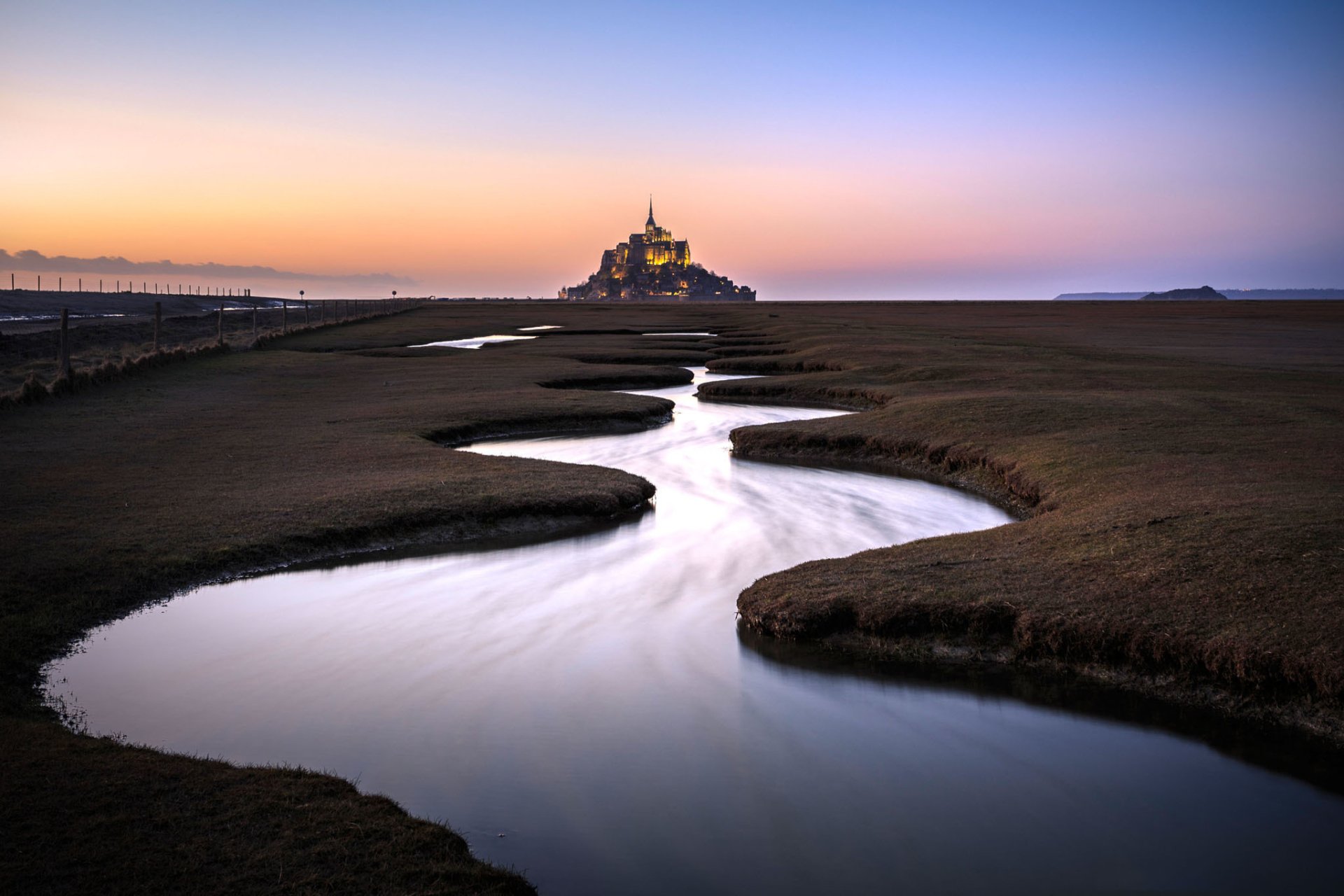 Download Landscape Monastery France Religious Mont Saint- Michel HD Wallpaper