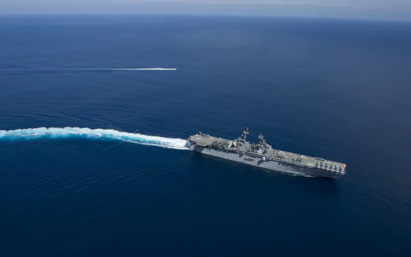 ocean warship amphibious assault ship military USS Boxer (LHD-4) HD Desktop Wallpaper | Background Image
