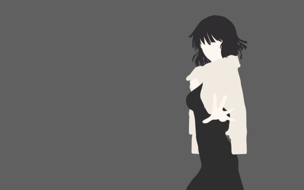 Anime One-Punch Man Fubuki Black Hair Black Dress Dress Minimalist HD Wallpaper | Background Image