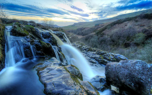 waterfall nature Loup Of Fintry Waterfall HD Desktop Wallpaper | Background Image