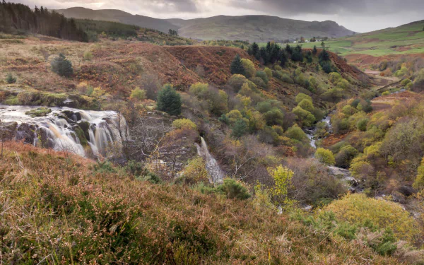 waterfall nature Loup Of Fintry Waterfall HD Desktop Wallpaper | Background Image