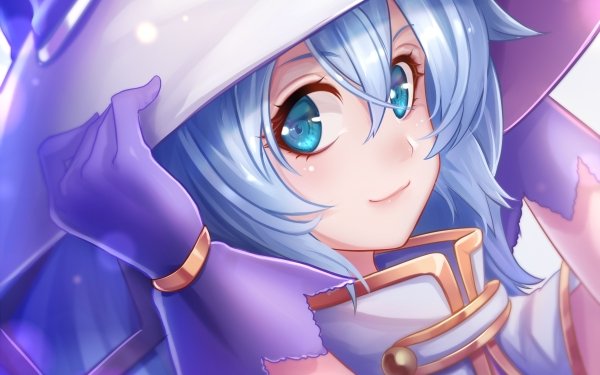 Anime Vocaloid Hatsune Miku Blue Hair Blue Eyes Hat Glove HD Wallpaper | Background Image