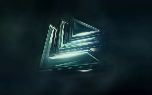 4K Ultra HD desktop wallpaper featuring a sleek, metallic logo representing DJ Hardwell, set against a dark, atmospheric background evoking music and energy.