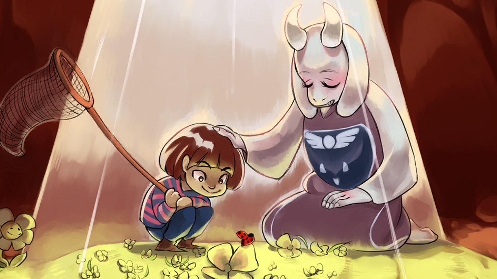 Toriel And Frisk In The City HD Undertale Wallpaper By Wez