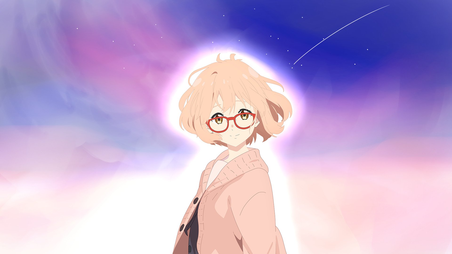 Download Glasses Bleached Eyes Orange Hair Short Hair Mirai Kuriyama Anime  Beyond The Boundary HD Wallpaper