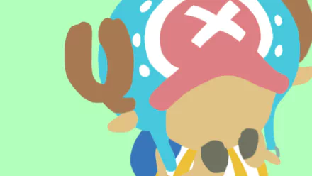 HD PC wallpaper featuring Tony Tony Chopper from the anime One Piece with a minimalist, colorful design.