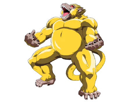 HD desktop wallpaper of Ozaru Goku from Dragon Ball GT. The image shows a roaring golden Goku in his giant ape form, exuding power and intensity.