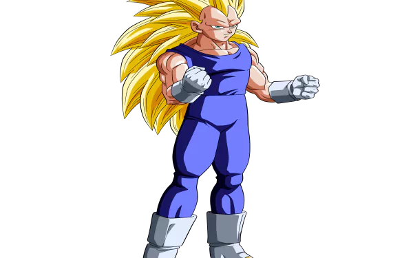 A dynamic 4K Ultra HD wallpaper featuring Vegeta from Dragon Ball Z, showcasing his iconic spiky hair and determined stance in vibrant anime style.