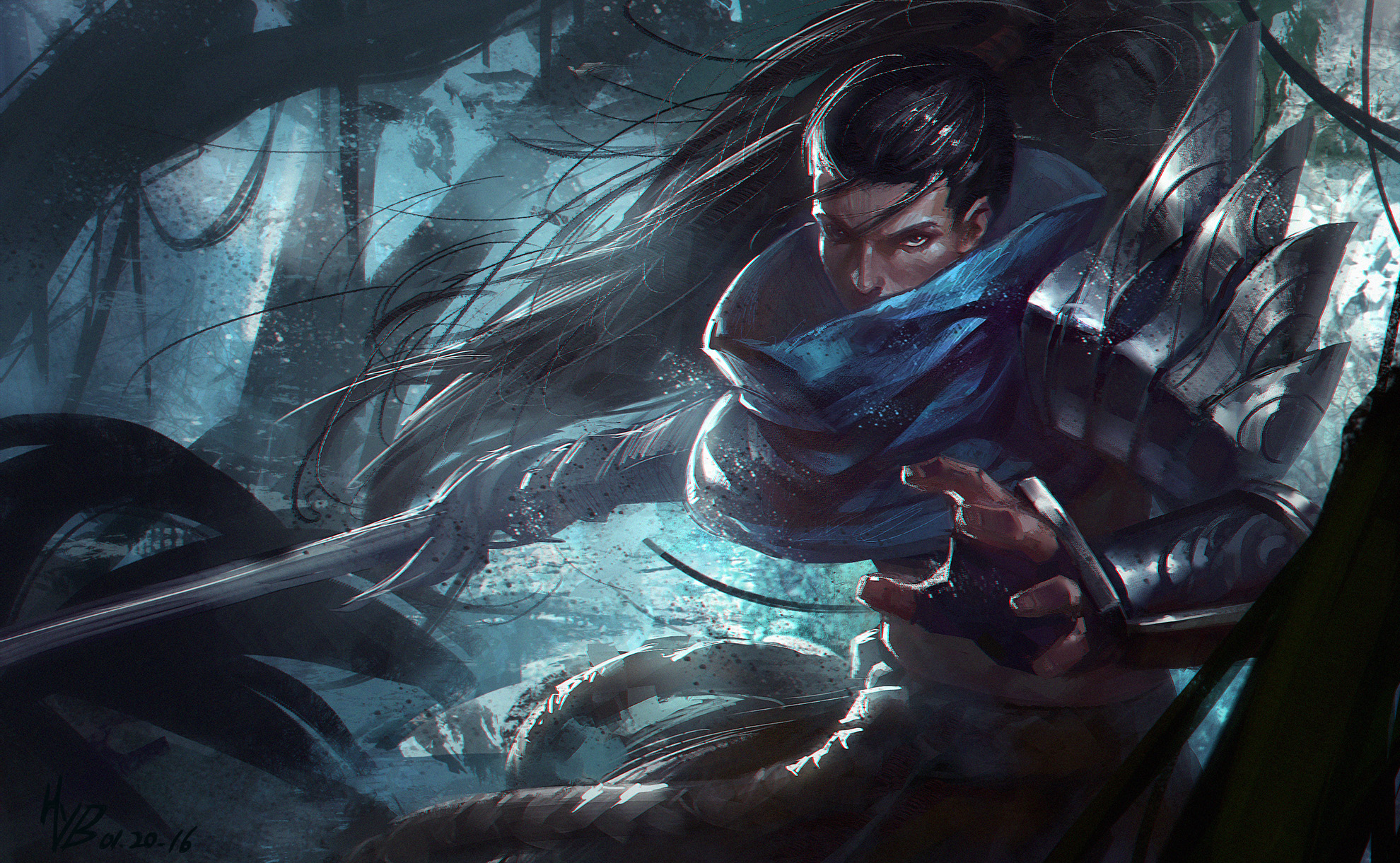 Hình nền Yasuo Hắc Họa  LVGamesnet Liên Minh Huyền Thoại