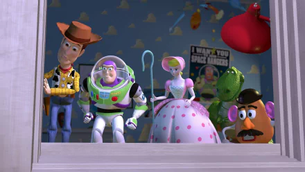 Bo Peep Mr. Potato Head (Toy Story) Rex (Toy Story) Buzz Lightyear Woody (Toy Story) movie Toy Story HD Desktop Wallpaper | Background Image