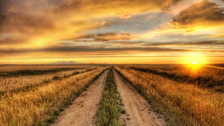 landscape sky nature path HD Desktop Wallpaper | Background Image
