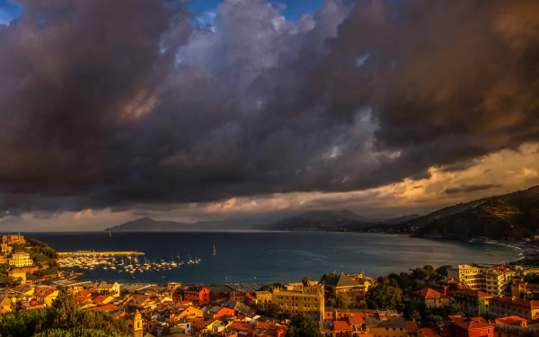  Sestri Levante, France under Dark Clouds