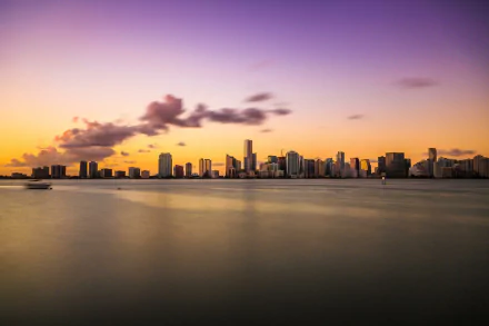 skyscraper sky ocean sunset evening Florida man made Miami HD Desktop Wallpaper | Background Image