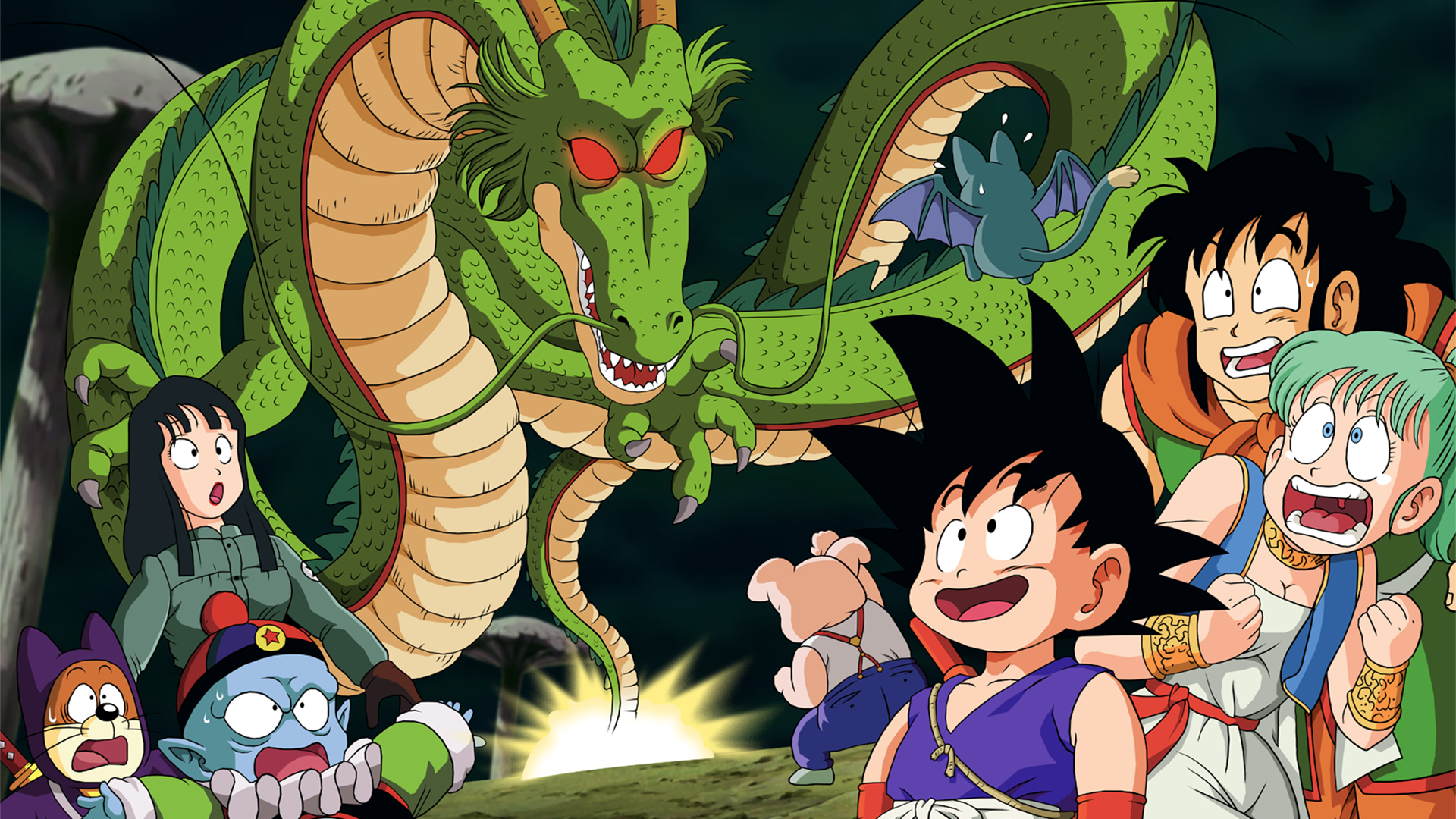 Seven dragon balls illustration, Bulma Goku Dragon Ball