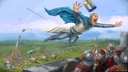 fortress trebuchet knight video game Age of Empires II HD HD Desktop Wallpaper | Background Image