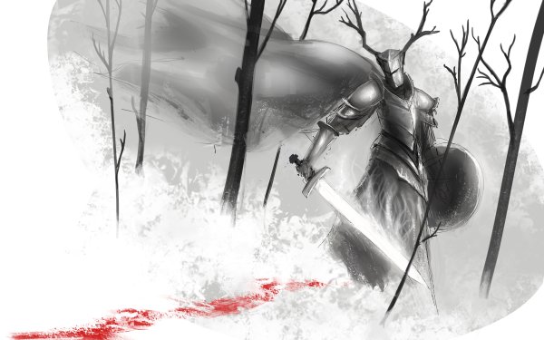 Fantasy Knight Warrior Armor Helmet Sword Blood HD Wallpaper | Background Image