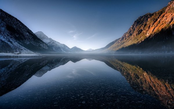 Nature Reflection Landscape Mountain Lake Snow HD Wallpaper | Background Image
