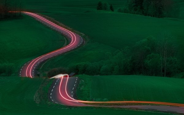 Photography Time-lapse Field Road Light Green HD Wallpaper | Background Image