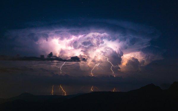 Photography Lightning Storm Sky Cloud Night HD Wallpaper | Background Image