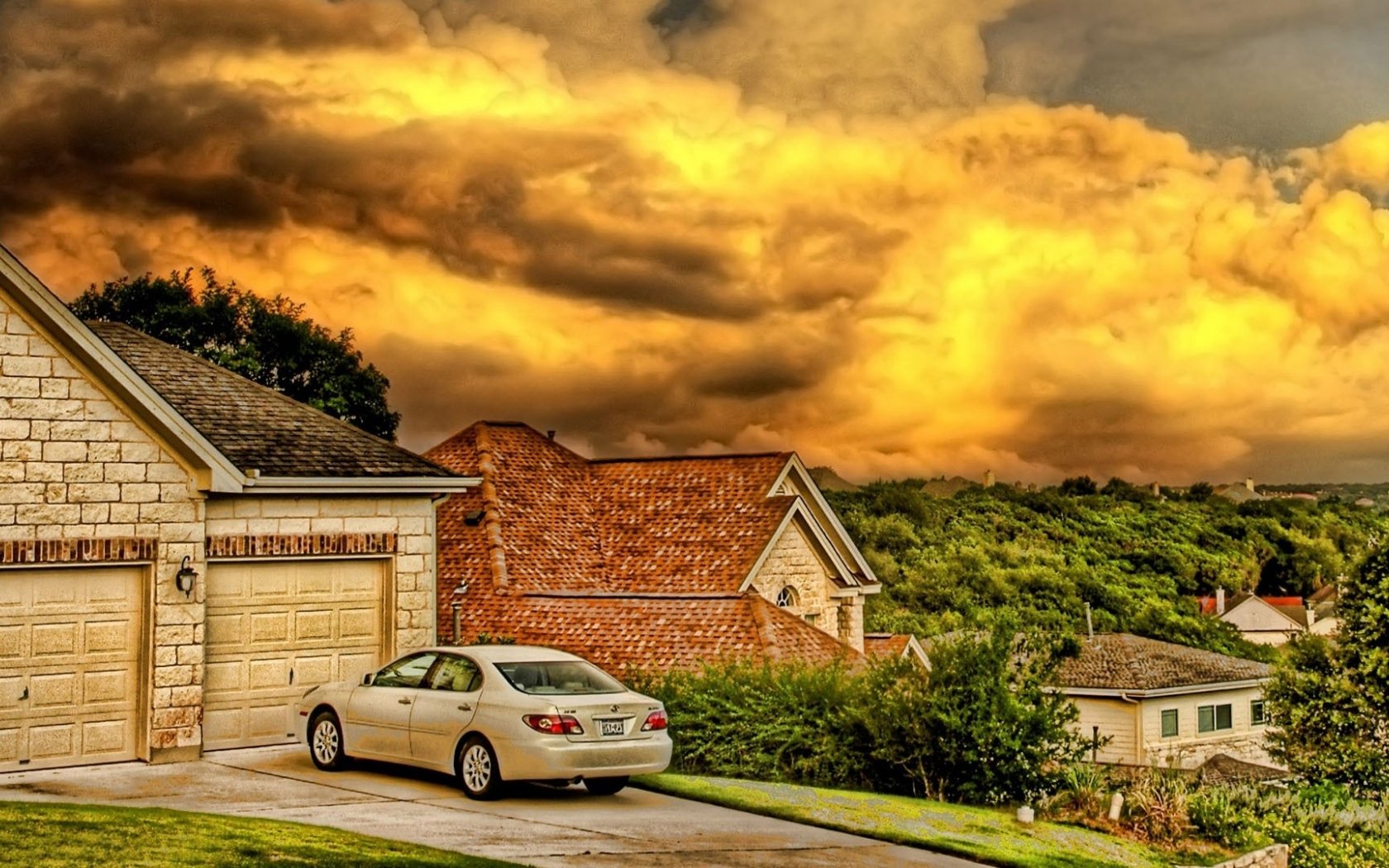 Houses on Hillside