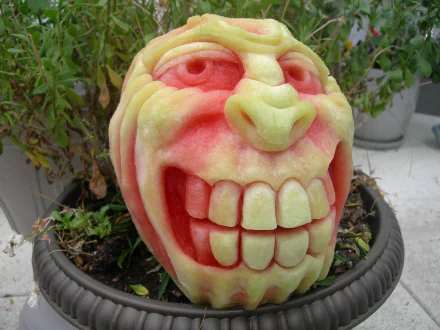 carving face food watermelon HD Desktop Wallpaper | Background Image