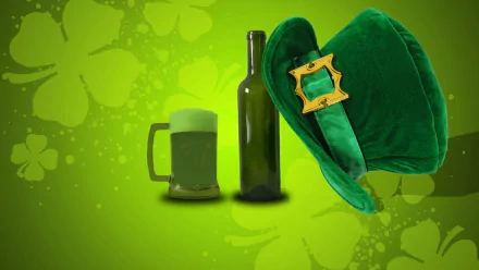  st patrick's day green hat and green beer