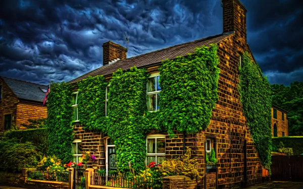  House in England Covered in Vines