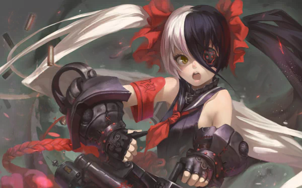 HD PC desktop wallpaper featuring Pohwaran from the Blade & Soul video game, showcasing her dynamic pose and detailed character design.