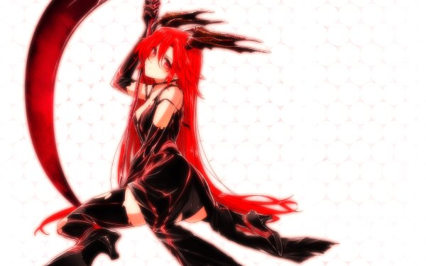 Anime Dakara Boku wa, H ga Dekinai Dakara Boku wa H ga Dekinai Lisara Restall Scythe Red Hair Long Hair Red Eyes Horns HD Wallpaper | Background Image