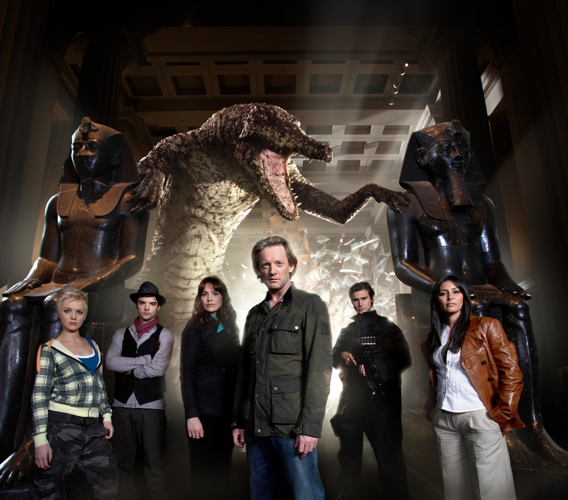 Download Creature Ben Mansfield Hilary Becker Laila Rouass Sarah Page Lucy Brown Claudia Brown Douglas Henshall Nick Cutter Hannah Spearritt Abby Maitland Andrew-Lee Potts Connor Temple TV Show Primeval 4k Ultra HD Wallpaper