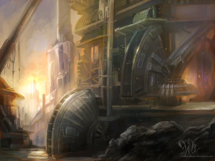  futuristic city by Goryachkina Elena