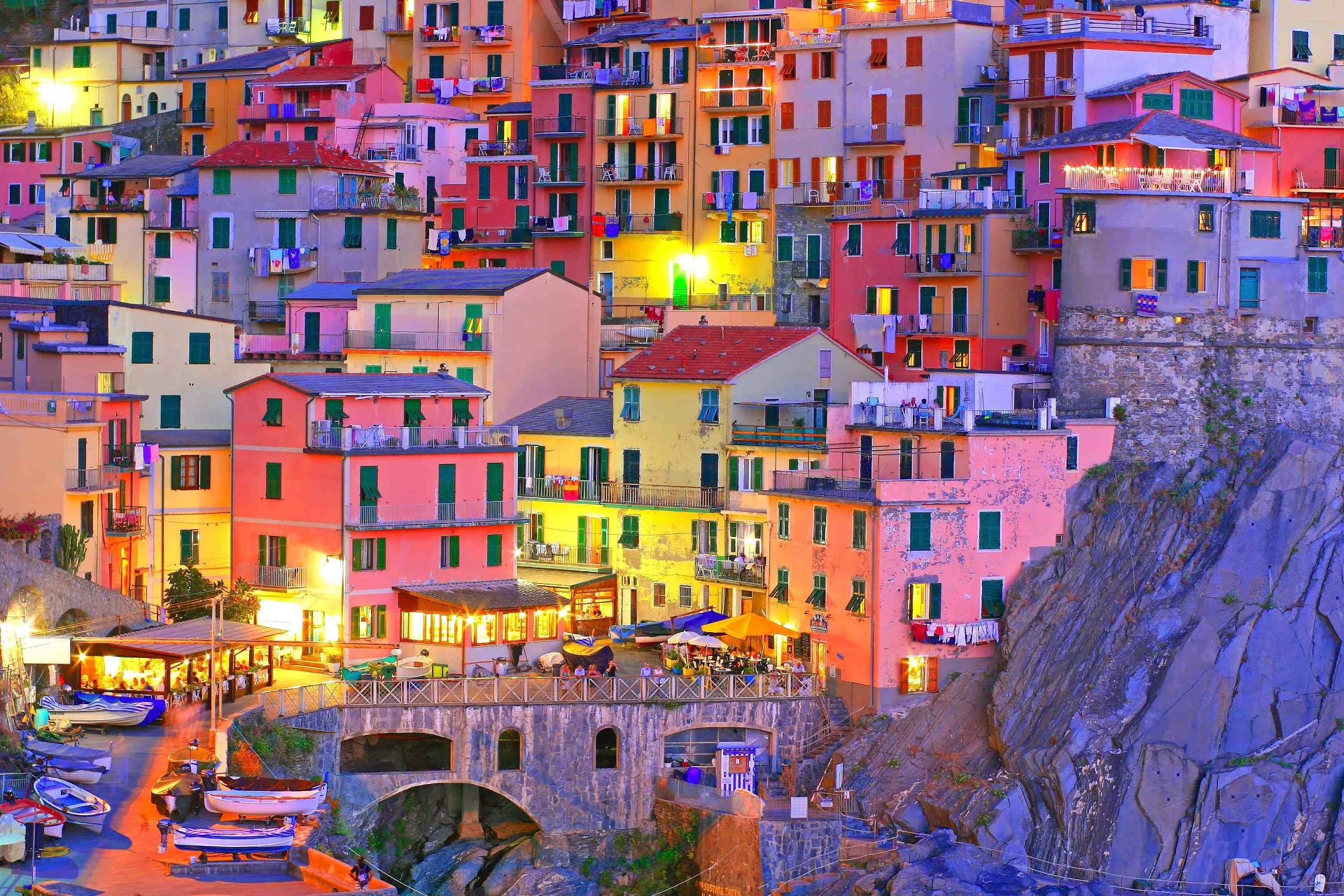 Cinque Terre, Italy at Dusk