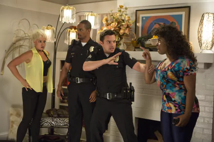 Jwaundace Candece Briana Venskus Justin Chang Damon Wayans Jr. Ryan Davis Jake Johnson movie Let's Be Cops HD Desktop Wallpaper | Background Image