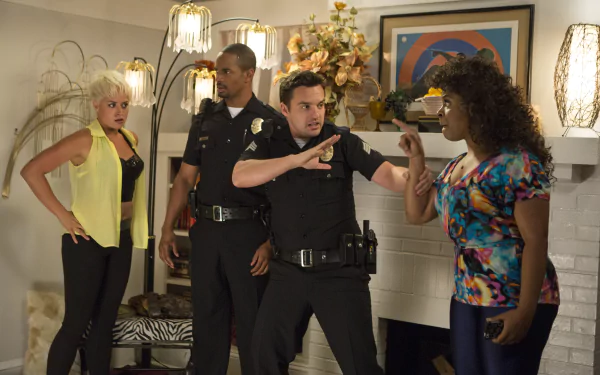 Jwaundace Candece Briana Venskus Justin Chang Damon Wayans Jr. Ryan Davis Jake Johnson movie Let's Be Cops HD Desktop Wallpaper | Background Image