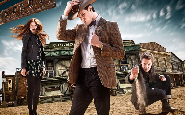 Matt Smith Amy Pond Karen Gillan TV Show Doctor Who (2005) HD Desktop Wallpaper | Background Image