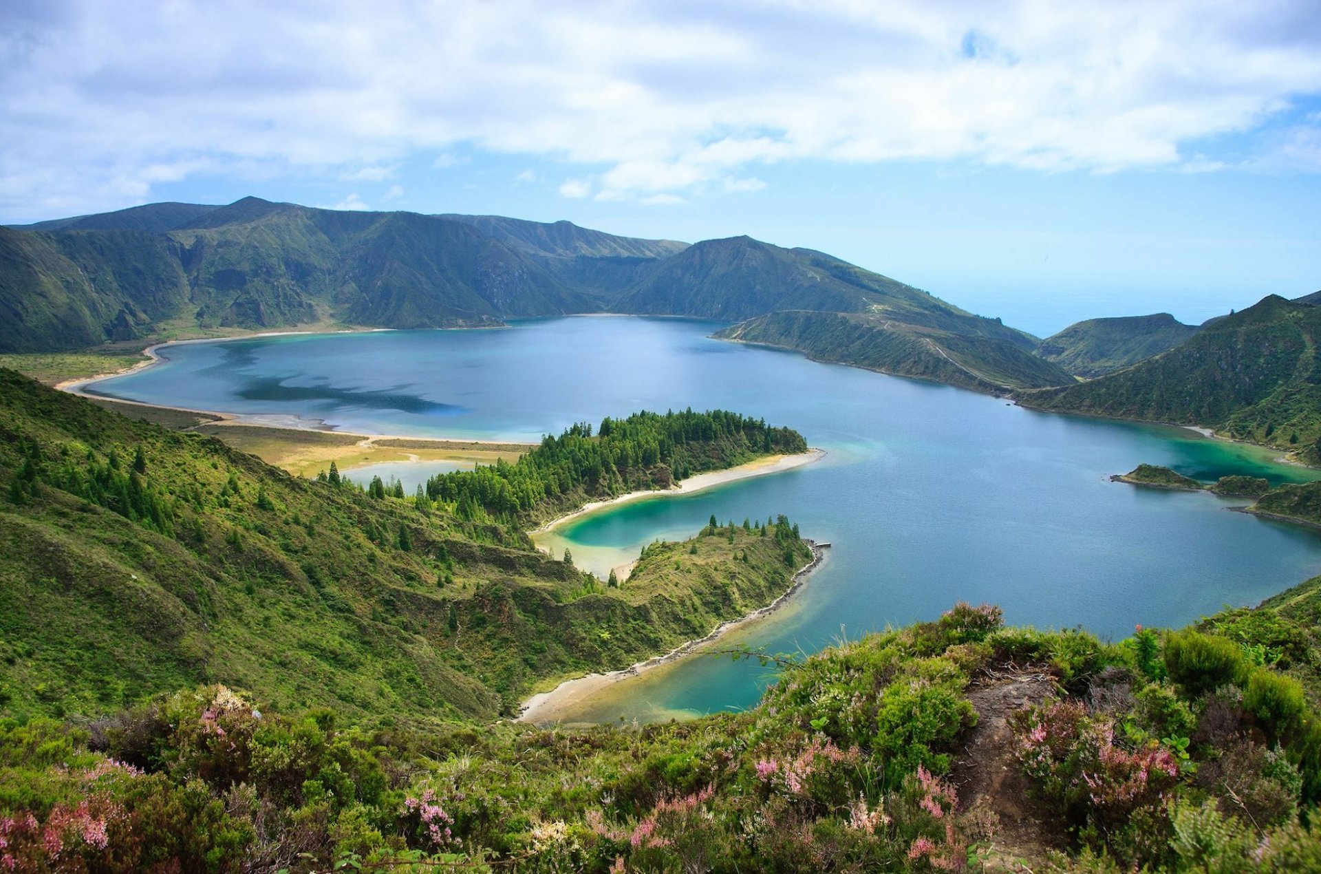 Download Azores Portugal Nature Lake HD Wallpaper