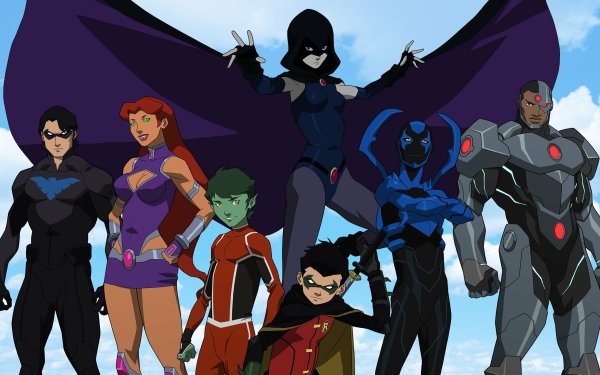 Películas Justice League vs. Teen Titans Jovenes Titanes Raven Beast Boy Cyborg Robin Blue Beetle Nightwing Starfire Dick Grayson Jaime Reyes Damian Wayne Garfield Logan Fondo de pantalla HD | Fondo de Escritorio