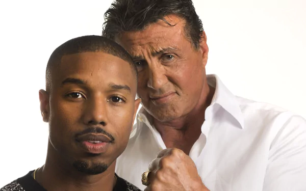 HD PC desktop wallpaper featuring Adonis Creed (Michael B. Jordan) and Rocky Balboa (Sylvester Stallone) from the movie Creed.