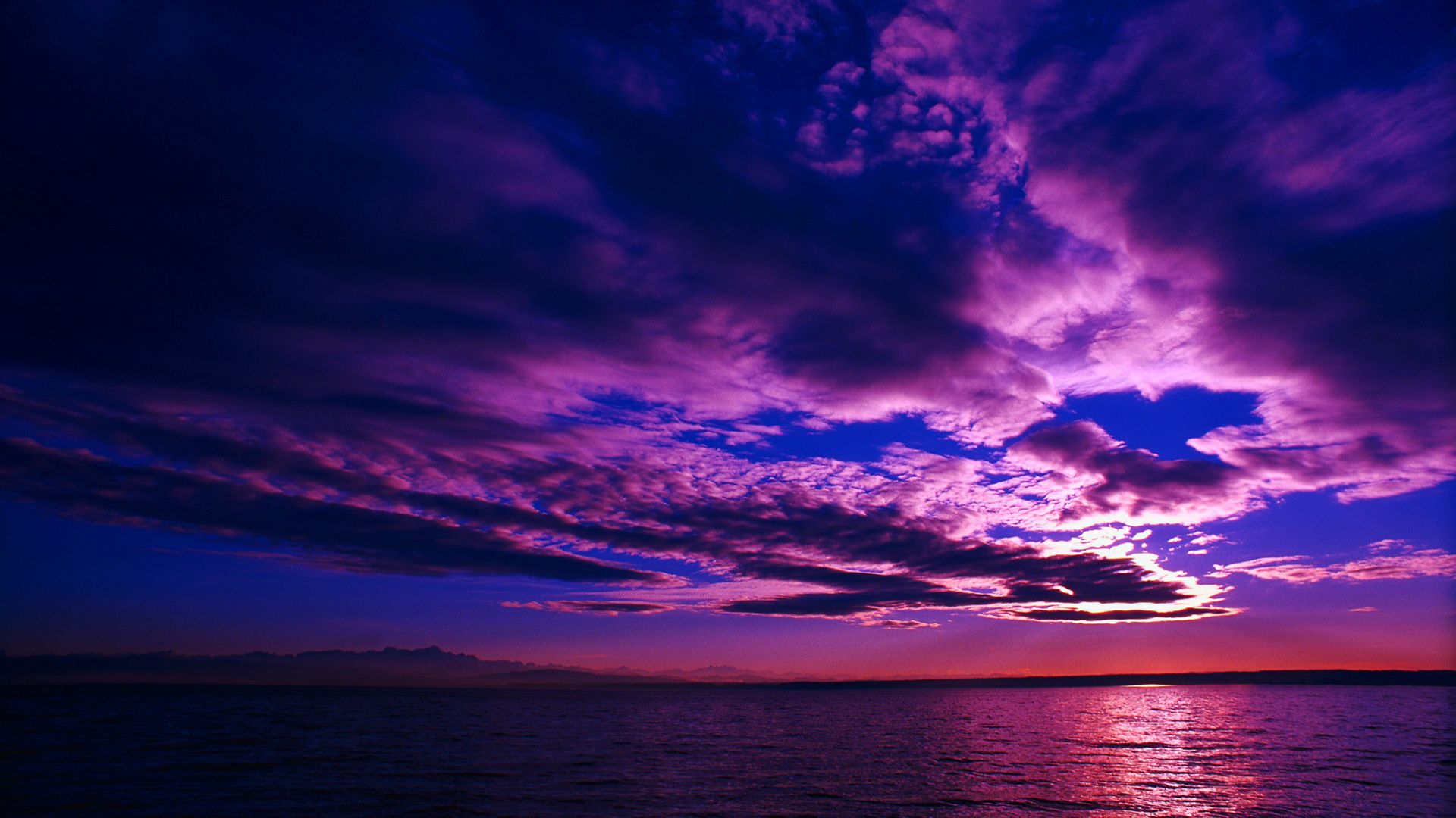 purple dusk sky