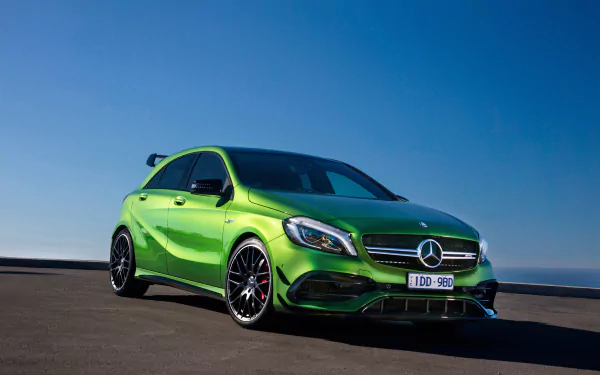 green car car compact car Mercedes-Benz vehicle Mercedes-Benz A-Class HD Desktop Wallpaper | Background Image