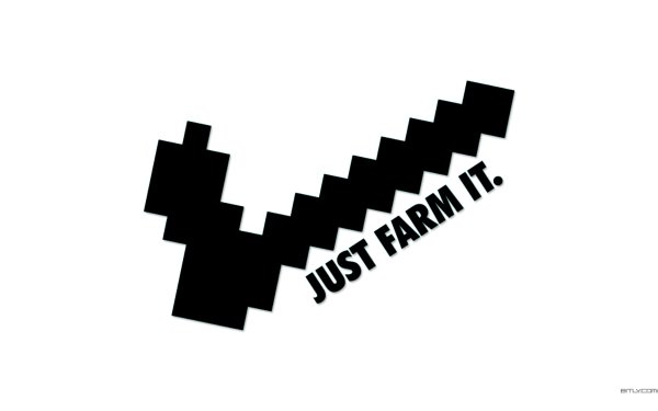 Video Game Minecraft Nike Parody Humor Black & White HD Wallpaper | Background Image